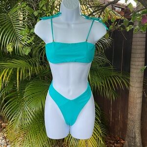 POEMA SWIM Teal Bikini size large